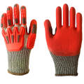 TPR1301 Anti Impact And Anti Cut Rubber Coated Industrial Work Glove